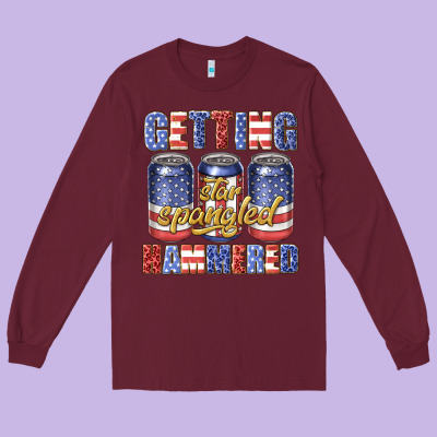 Long Sleeve Tee getting star spangled hammared