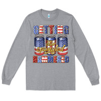 Heather Grey getting star spangled hammared Long Sleeve Tee - texasbilliewilder
