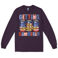 Plum getting star spangled hammared Long Sleeve Tee - texasbilliewilder