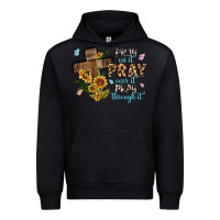 Black pray on it pray over it pray through it Urban Hoodie - MaliasSmallBusiness