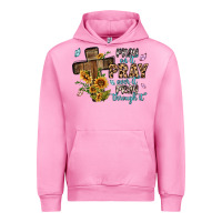 Fuchsia Pink pray on it pray over it pray through it Urban Hoodie - MaliasSmallBusiness