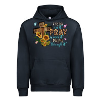 Navy pray on it pray over it pray through it Urban Hoodie - MaliasSmallBusiness