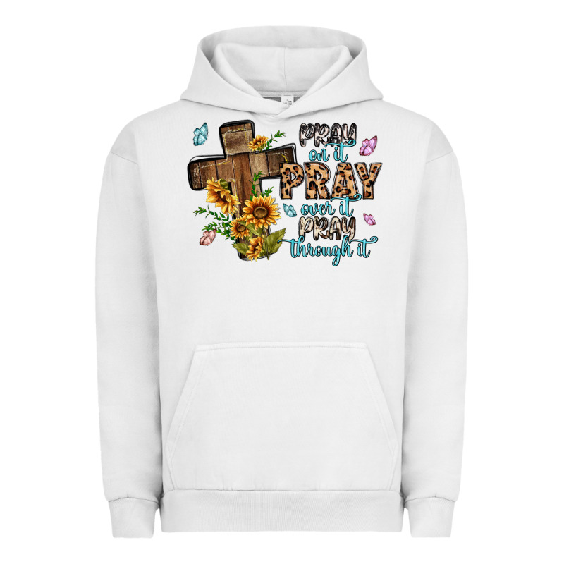 Pray On It Pray Over It Pray Through It Urban Hoodie by MaliasSmallBusiness | Teevron