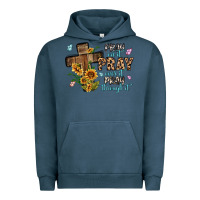 Pigment Midnight Navy pray on it pray over it pray through it Urban Hoodie - MaliasSmallBusiness