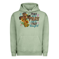 Pigment Oil Green pray on it pray over it pray through it Urban Hoodie - MaliasSmallBusiness