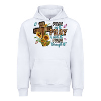 White pray on it pray over it pray through it Urban Hoodie - MaliasSmallBusiness