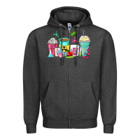 Charcoal Heather science teacher coffee cups Zipper Hoodie - Zillion Design Studio