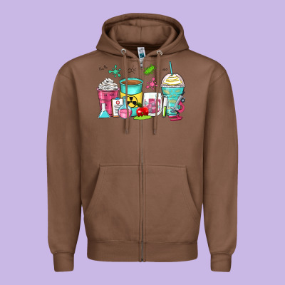 Science Teacher Coffee Cups Zipper Hoodie Designed By Zillion Design Studio