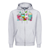 Heather Grey science teacher coffee cups Zipper Hoodie - Zillion Design Studio
