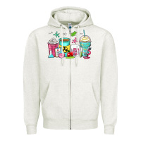 Oatmeal Heather science teacher coffee cups Zipper Hoodie - Zillion Design Studio