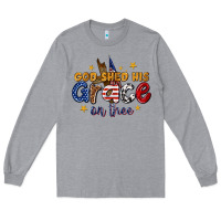 Heather Grey god shed his grace on thee Long Sleeve Tee - texasbilliewilder