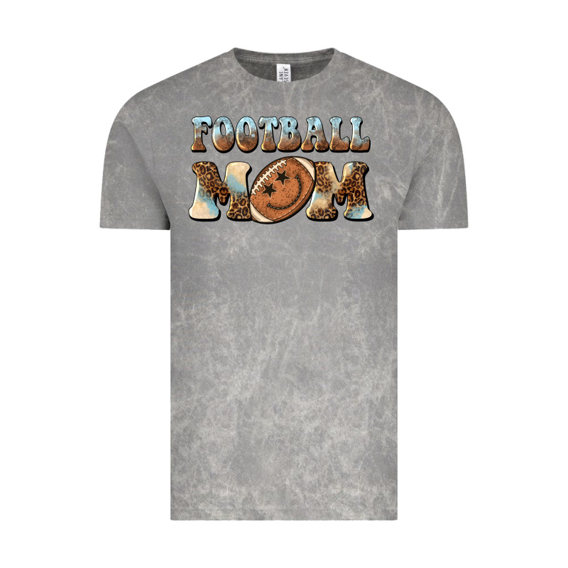 Football Mom Football Smiley Face Vintage Tee by BarkalooDesign | Teevron