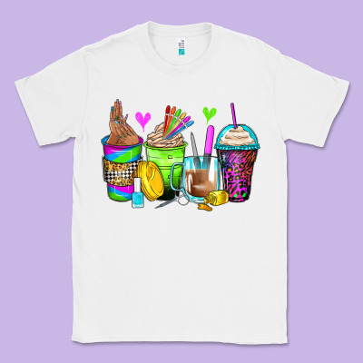 Nail Art Coffee Cups Classic Tee Designed By Zillion Design Studio