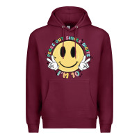 Burgundy peace out single digits im 10 Premium Hoodie - MaliasSmallBusiness