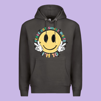 Peace Out Single Digits Im 10 Premium Hoodie Designed By Maliassmallbusiness