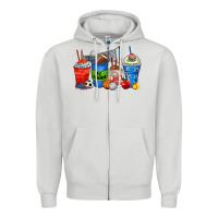 Dove Grey p.e. teacher coffee cups Zipper Hoodie - Zillion Design Studio