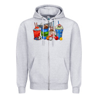 Heather Grey p.e. teacher coffee cups Zipper Hoodie - Zillion Design Studio