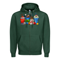 Sports Green p.e. teacher coffee cups Zipper Hoodie - Zillion Design Studio