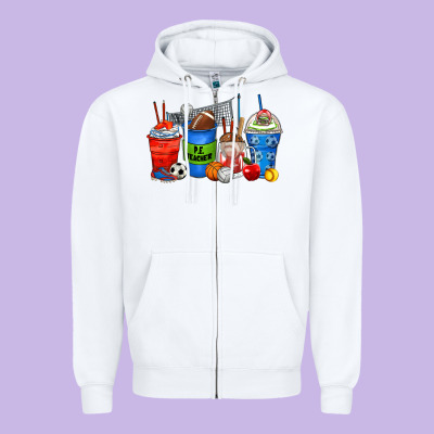 P.e. Teacher Coffee Cups Zipper Hoodie Designed By Zillion Design Studio