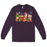 Plum christmas coffee cups Long Sleeve Tee - Zillion Design Studio