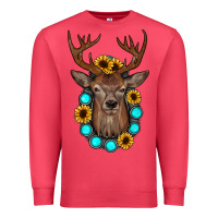 Cardinal deer gemstone sunflower Premium Sweatshirt - JahusDesignShop