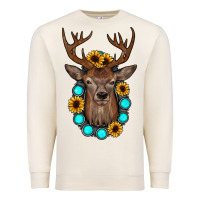 Sandshell deer gemstone sunflower Premium Sweatshirt - JahusDesignShop