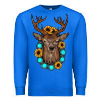 True Royal deer gemstone sunflower Premium Sweatshirt - JahusDesignShop