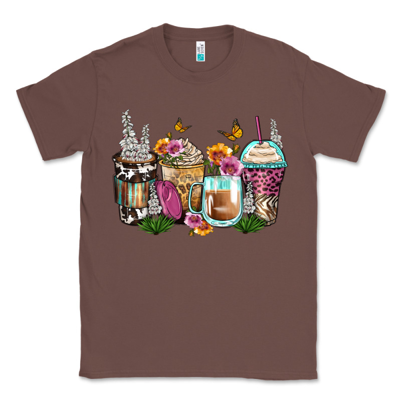 Floral Coffee Cups Classic Tee by Zillion Design Studio | Teevron