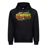 Black camping Urban Hoodie - NancyCooperArtShop