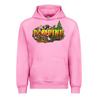 Fuchsia Pink camping Urban Hoodie - NancyCooperArtShop