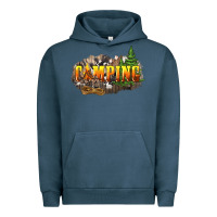 Pigment Midnight Navy camping Urban Hoodie - NancyCooperArtShop