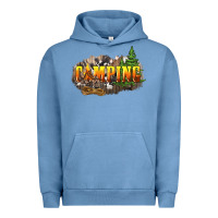 Pigment Pebble Blue camping Urban Hoodie - NancyCooperArtShop