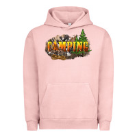 Pigment Salmon camping Urban Hoodie - NancyCooperArtShop