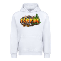 White camping Urban Hoodie - NancyCooperArtShop