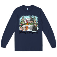 Navy merry christmas gnomes Long Sleeve Tee - Zillion Design Studio