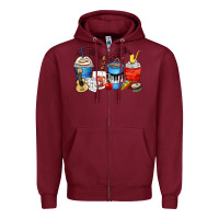 Burgundy music teacher coffee cups Zipper Hoodie - Zillion Design Studio