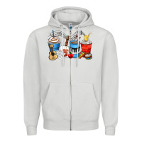 Dove Grey music teacher coffee cups Zipper Hoodie - Zillion Design Studio
