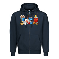 Navy music teacher coffee cups Zipper Hoodie - Zillion Design Studio