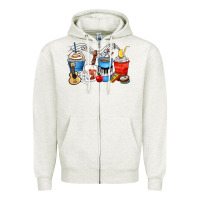Oatmeal Heather music teacher coffee cups Zipper Hoodie - Zillion Design Studio