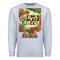 Heather Grey strong black queen 12 oz can cooler (regular) Premium Sweatshirt - Artiststas