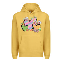 Antique Gold easter hearts Premium Hoodie - MaliasSmallBusiness