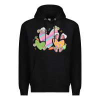 Black easter hearts Premium Hoodie - MaliasSmallBusiness