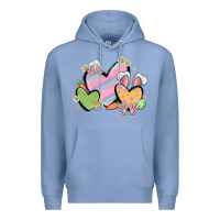 Colony Blue easter hearts Premium Hoodie - MaliasSmallBusiness