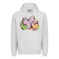 Dove Grey easter hearts Premium Hoodie - MaliasSmallBusiness