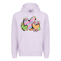 Lilac easter hearts Premium Hoodie - MaliasSmallBusiness