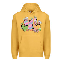Mustard easter hearts Premium Hoodie - MaliasSmallBusiness