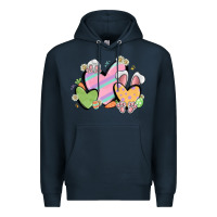 Navy easter hearts Premium Hoodie - MaliasSmallBusiness