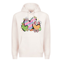 Pale Pink easter hearts Premium Hoodie - MaliasSmallBusiness
