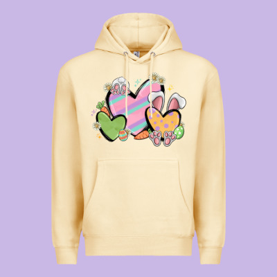 Easter Hearts Premium Hoodie Designed By Maliassmallbusiness