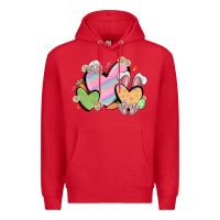 Red easter hearts Premium Hoodie - MaliasSmallBusiness